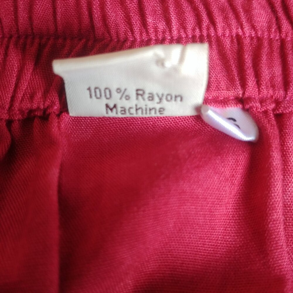 Island Girl Antigua West Indies long asymmetrical pink maxi skirt rayon Small - Picture 12 of 13